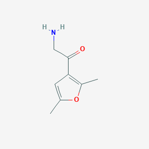 molecular formula C8H11NO2 B13595308 2-Amino-1-(2,5-dimethylfuran-3-yl)ethan-1-one 