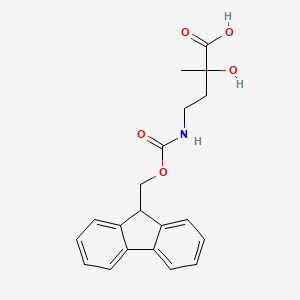 molecular formula C20H21NO5 B13595312 4-({[(9H-fluoren-9-yl)methoxy]carbonyl}amino)-2-hydroxy-2-methylbutanoicacid 