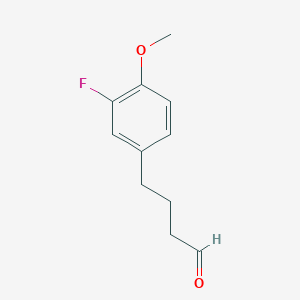 molecular formula C11H13FO2 B13595317 4-(3-Fluoro-4-methoxyphenyl)butanal 