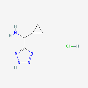 molecular formula C5H10ClN5 B13595320 1-cyclopropyl-1-(1H-1,2,3,4-tetrazol-5-yl)methanaminehydrochloride 