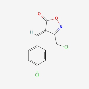 molecular formula C11H7Cl2NO2 B1359535 (4E)-4-(4-氯苄叉)-3-(氯甲基)异噁唑-5(4H)-酮 CAS No. 1142198-93-3