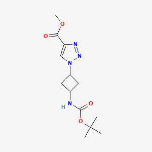 methyl1-[(1r,3r)-3-{[(tert-butoxy)carbonyl]amino}cyclobutyl]-1H-1,2,3-triazole-4-carboxylate,trans