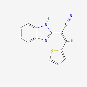 (Z)-2-(1H-benzimidazol-2-yl)-3-(2-thienyl)acrylonitrile