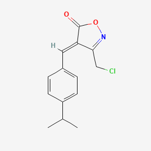 molecular formula C14H14ClNO2 B1359537 (4E)-3-(氯甲基)-4-(4-异丙基苄叉)-异恶唑-5(4H)-酮 CAS No. 1142199-28-7