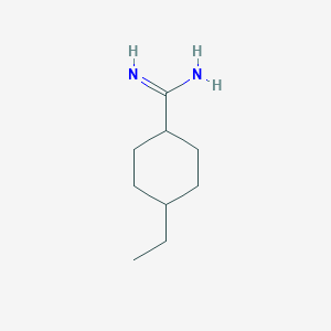 molecular formula C9H18N2 B13595387 4-Ethylcyclohexane-1-carboximidamide 