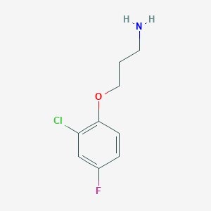 molecular formula C9H11ClFNO B13595394 3-(2-Chloro-4-fluorophenoxy)propan-1-amine 