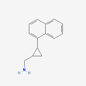 molecular formula C14H15N B13595429 (2-(Naphthalen-1-yl)cyclopropyl)methanamine 