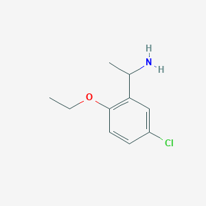 molecular formula C10H14ClNO B13595459 1-(5-Chloro-2-ethoxyphenyl)ethan-1-amine 