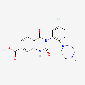 3-[5-Chloro-2-(4-methylpiperazin-1-yl)phenyl]-2,4-dioxo-1,2,3,4-tetrahydroquinazoline-7-carboxylicacid