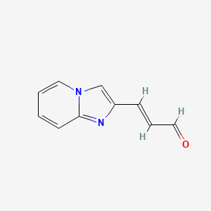 molecular formula C10H8N2O B13595500 3-(Imidazo[1,2-a]pyridin-2-yl)acrylaldehyde 