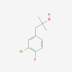 molecular formula C10H12BrFO B13595517 1-(3-Bromo-4-fluorophenyl)-2-methylpropan-2-ol 