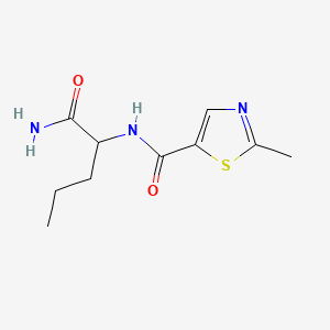 2-[(2-Methyl-1,3-thiazol-5-yl)formamido]pentanamide