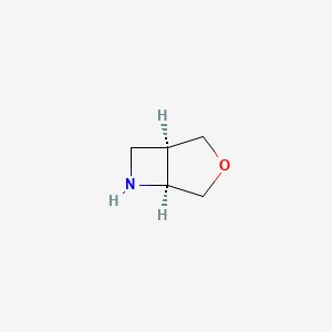 molecular formula C5H9NO B13595568 (1R,5S)-3-Oxa-6-azabicyclo[3.2.0]heptane 