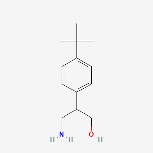 molecular formula C13H21NO B13595584 3-Amino-2-(4-tert-butylphenyl)propan-1-ol 