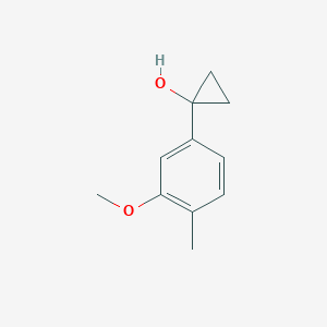 molecular formula C11H14O2 B13595596 1-(3-Methoxy-4-methylphenyl)cyclopropan-1-ol 