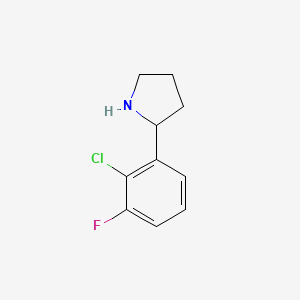 molecular formula C10H11ClFN B13595618 2-(2-Chloro-3-fluorophenyl)pyrrolidine 