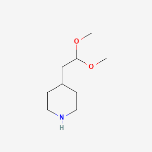 molecular formula C9H19NO2 B13595621 4-(2,2-Dimethoxyethyl)piperidine 