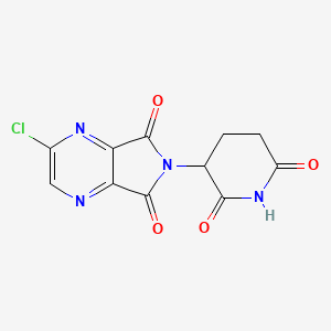 molecular formula C11H7ClN4O4 B13595625 2-Chloro-6-(2,6-dioxopiperidin-3-yl)-5H-pyrrolo[3,4-b]pyrazine-5,7(6H)-dione 