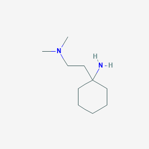 molecular formula C10H22N2 B13595640 1-(2-(Dimethylamino)ethyl)cyclohexan-1-amine 