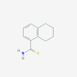 molecular formula C11H13NS B13595646 5,6,7,8-Tetrahydronaphthalene-1-carbothioamide 