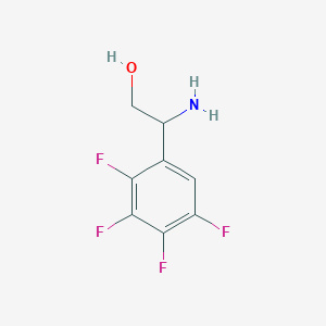 molecular formula C8H7F4NO B13595670 2-Amino-2-(2,3,4,5-tetrafluorophenyl)ethan-1-ol 