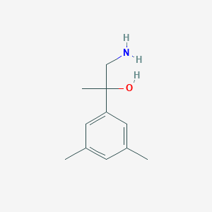 molecular formula C11H17NO B13595676 1-Amino-2-(3,5-dimethylphenyl)propan-2-ol 