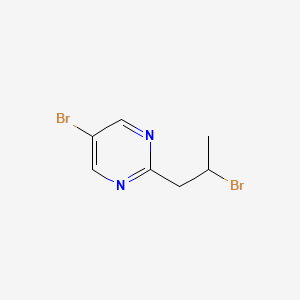 molecular formula C7H8Br2N2 B13595678 5-Bromo-2-(2-bromopropyl)pyrimidine 