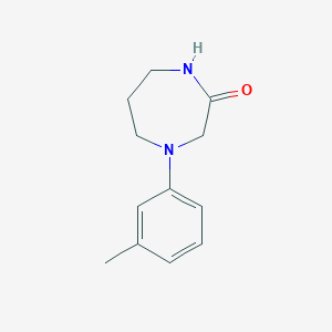 molecular formula C12H16N2O B13595688 4-(3-Methylphenyl)-1,4-diazepan-2-one 