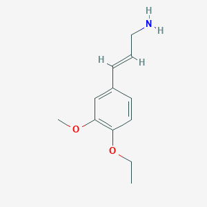 molecular formula C12H17NO2 B13595704 3-(4-Ethoxy-3-methoxyphenyl)prop-2-en-1-amine 