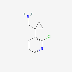 molecular formula C9H11ClN2 B13595722 (1-(2-Chloropyridin-3-YL)cyclopropyl)methanamine 