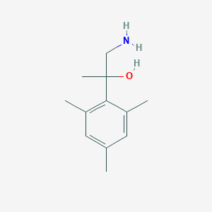 molecular formula C12H19NO B13595747 1-Amino-2-mesitylpropan-2-ol 