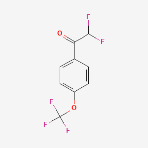 molecular formula C9H5F5O2 B13595780 2,2-Difluoro-1-(4-trifluoromethoxy-phenyl)-ethanone 