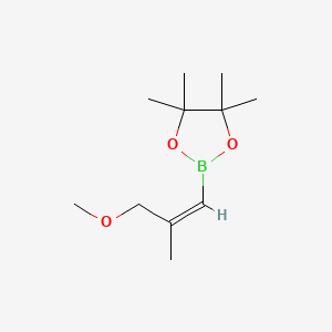 molecular formula C11H21BO3 B13595787 (Z)-2-(3-Methoxy-2-methylprop-1-en-1-yl)-4,4,5,5-tetramethyl-1,3,2-dioxaborolane 