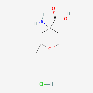 4-Amino-2,2-dimethyloxane-4-carboxylicacidhydrochloride