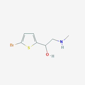 molecular formula C7H10BrNOS B13595809 1-(5-Bromothiophen-2-yl)-2-(methylamino)ethan-1-ol 