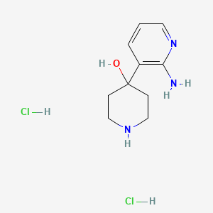 molecular formula C10H17Cl2N3O B13595821 4-(2-Aminopyridin-3-yl)piperidin-4-oldihydrochloride 