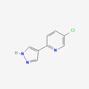 molecular formula C8H6ClN3 B13595832 5-chloro-2-(1H-pyrazol-4-yl)pyridine 