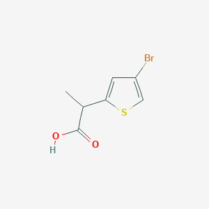 molecular formula C7H7BrO2S B13595840 2-(4-Bromothiophen-2-yl)propanoic acid 