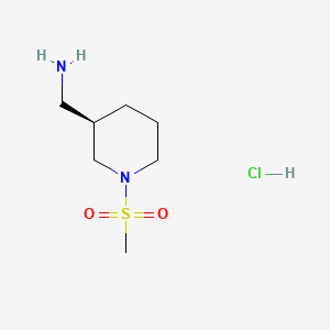 1-[(3R)-1-methanesulfonylpiperidin-3-yl]methanaminehydrochloride