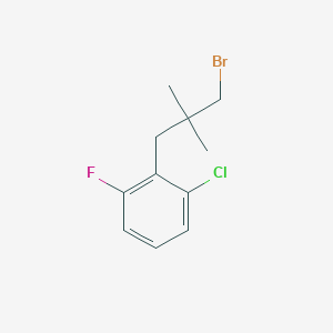 2-(3-Bromo-2,2-dimethylpropyl)-1-chloro-3-fluorobenzene