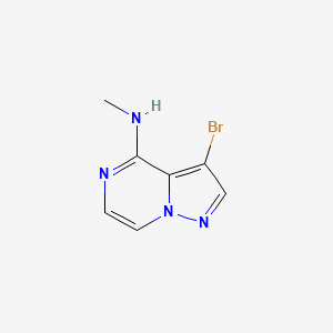 molecular formula C7H7BrN4 B13595903 3-bromo-N-methylpyrazolo[1,5-a]pyrazin-4-amine 