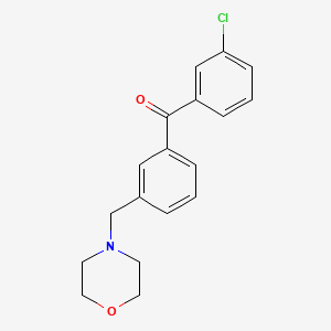 molecular formula C18H18ClNO2 B1359592 3-氯-3'-吗啉甲基二苯甲酮 CAS No. 898765-41-8