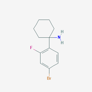 molecular formula C12H15BrFN B13595929 1-(4-Bromo-2-fluorophenyl)cyclohexan-1-amine 