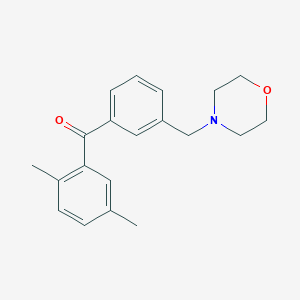 molecular formula C20H23NO2 B1359593 2,5-二甲基-3'-吗啉甲基二苯甲酮 CAS No. 898765-59-8