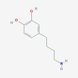 molecular formula C10H15NO2 B13595930 1,2-Benzenediol, 4-(4-aminobutyl)- CAS No. 52336-46-6