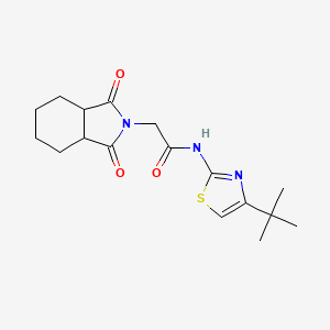 molecular formula C17H23N3O3S B13595948 N-(4-tert-butyl-1,3-thiazol-2-yl)-2-(1,3-dioxo-octahydro-1H-isoindol-2-yl)acetamide 