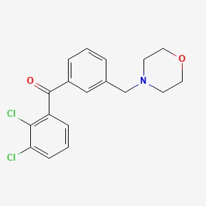 molecular formula C18H17Cl2NO2 B1359596 2,3-二氯-3'-吗啉甲基二苯甲酮 CAS No. 898792-16-0