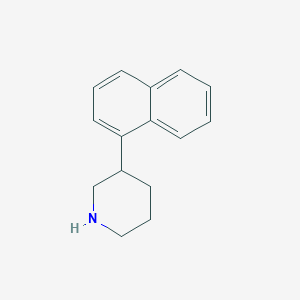 molecular formula C15H17N B13595963 3-(1-Naphthyl)piperidine 