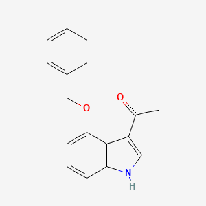 molecular formula C17H15NO2 B13595967 3-Acetyl-4-(phenylmethoxy)indole 