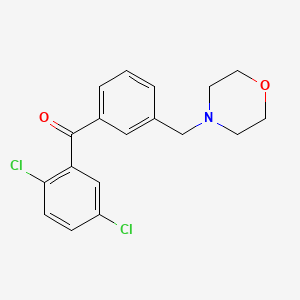 molecular formula C18H17Cl2NO2 B1359598 2,5-二氯-3'-吗啉甲基苯甲酮 CAS No. 898792-22-8